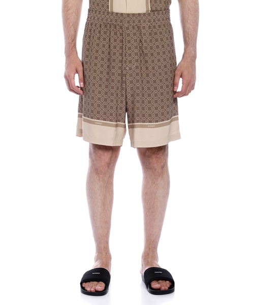 Patterned flowy bermuda shorts