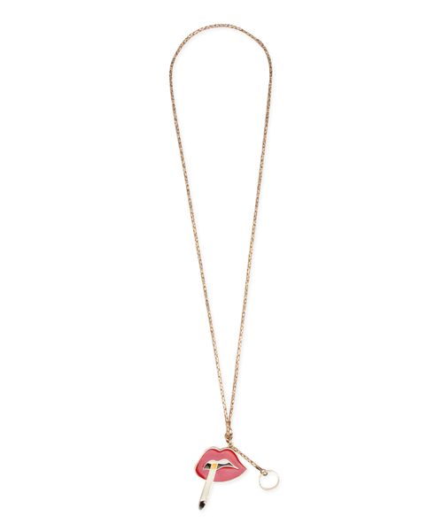 Smoking lips lariat boyunbağı