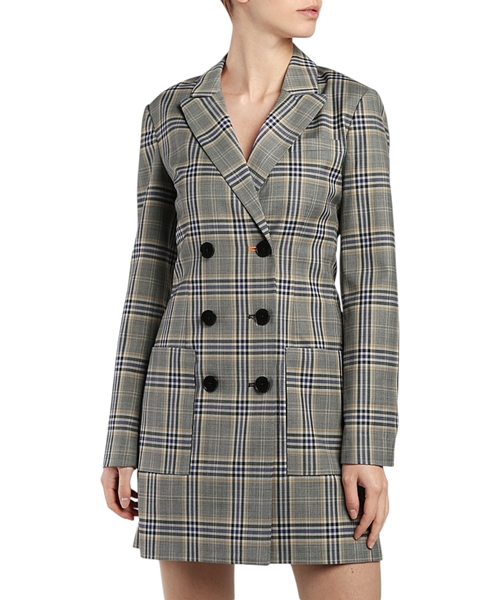 Plaid jacket-dress