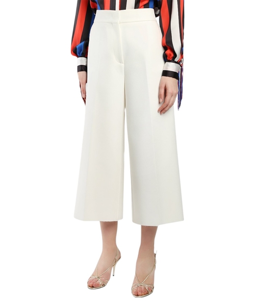 Cropped trousers with high waist