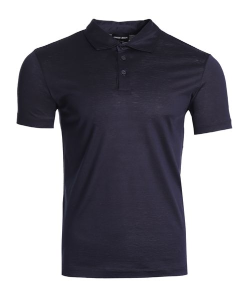 Three button polo in navy