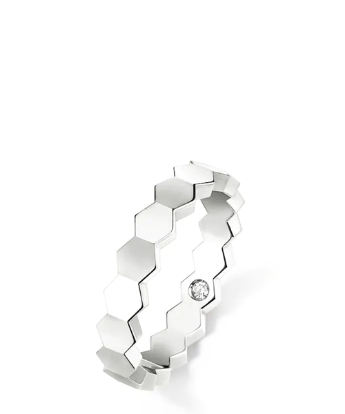 Ağ qızılı rəngli brilliantlarla "Bee de Chaumet" üzüyü