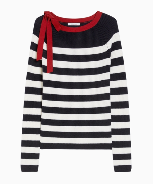 Wool jumper with bow