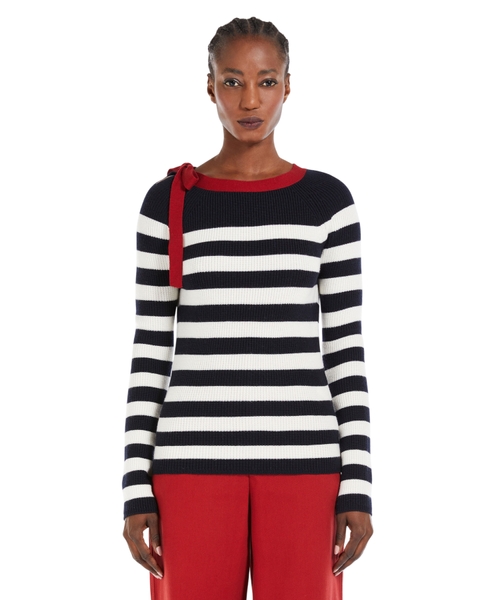 Шерстяной джемпер с бантом