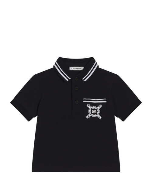 Piqué polo shirt with logo