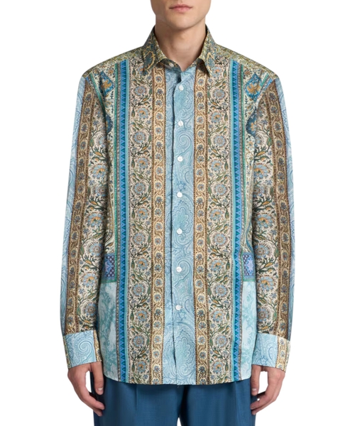 Printli pambıq köynək