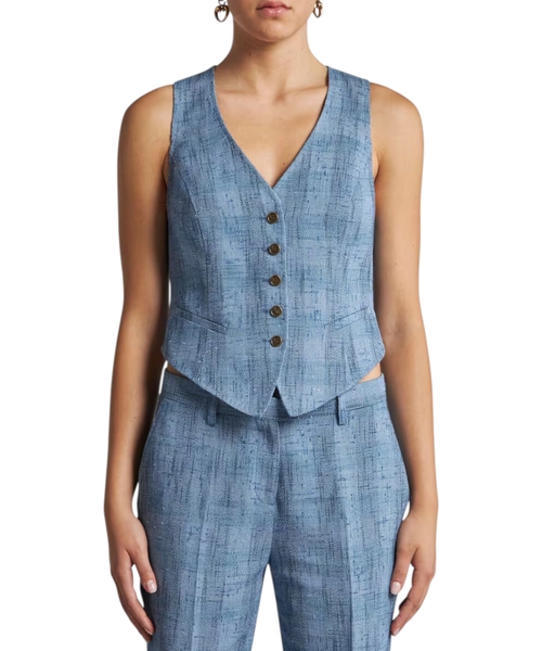 Льняной жилет