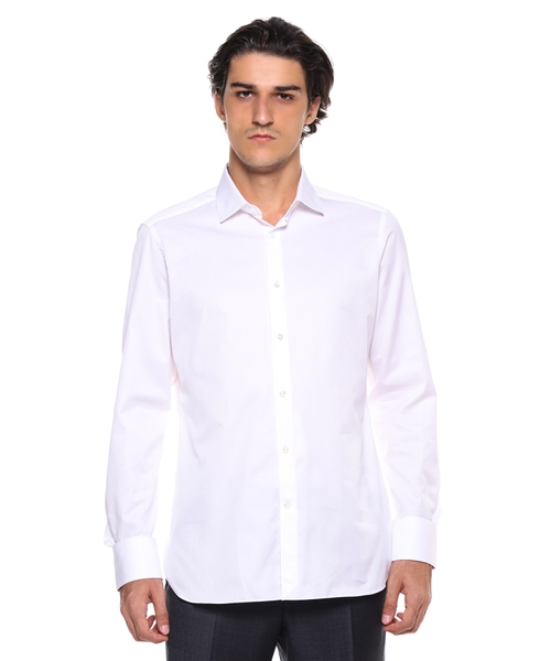 Trecapi pambıqdan hazırlanmış mikro-zolaqlı köynək