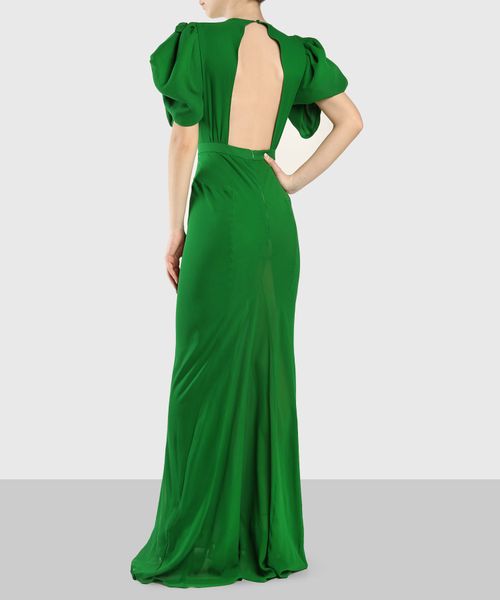green clothing GREENCLOTHING×DEELUXE 美品 Ruched detail dress in green | Emporium
