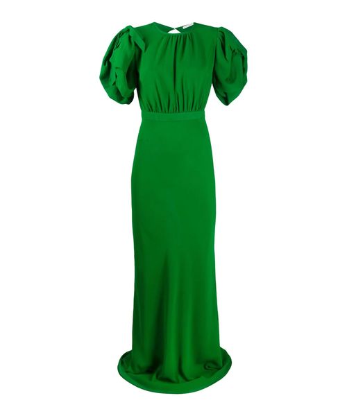 Ruched detail dress in green Emporium