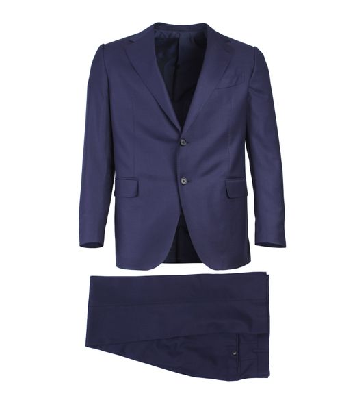Straight two-piece suit in blue | Emporium