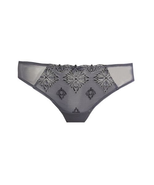 Lace detail briefs in grey