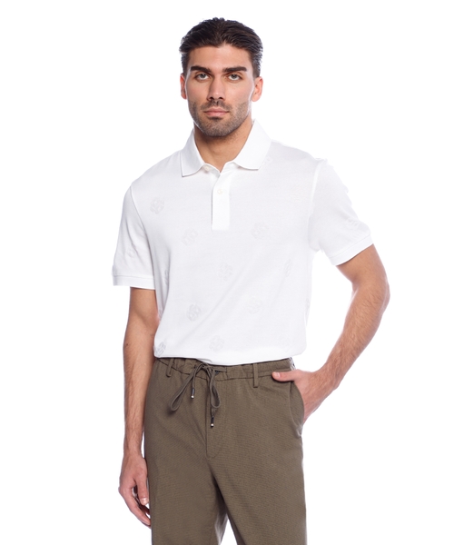 Хлопковое поло с монограммой Double B