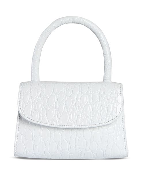 White crocodile effect leather mini bag Emporium