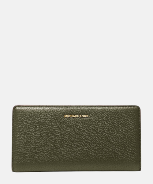 Bryant düyməli böyük ölçülü dənəvər dəri portmone