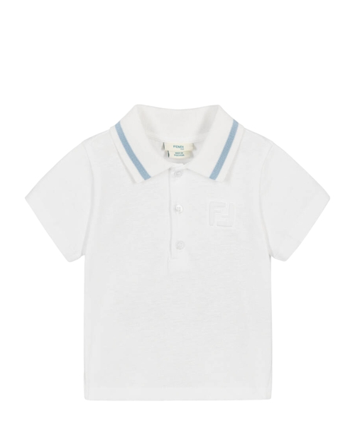 Cotton polo shirt with FF logo