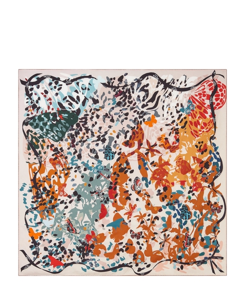 Silk butterfly foulard