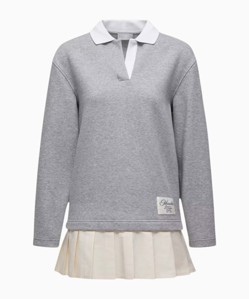 Pleated polo dress