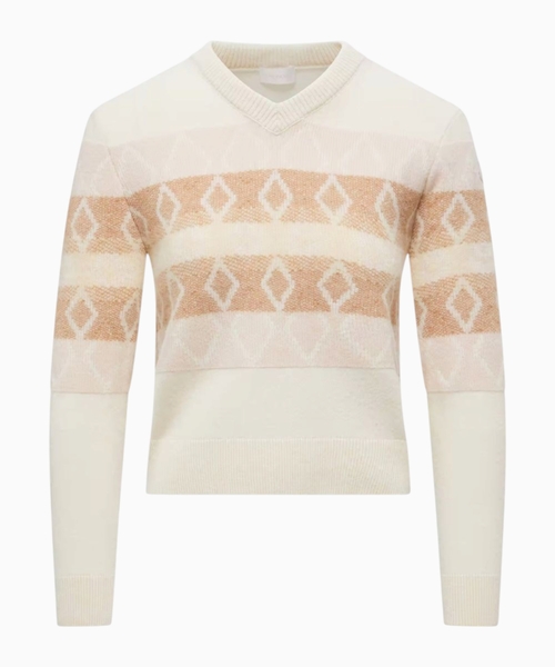 Wool jacquard pullover