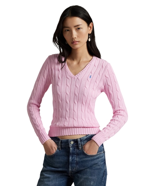 Пуловер с вязкой в виде косички