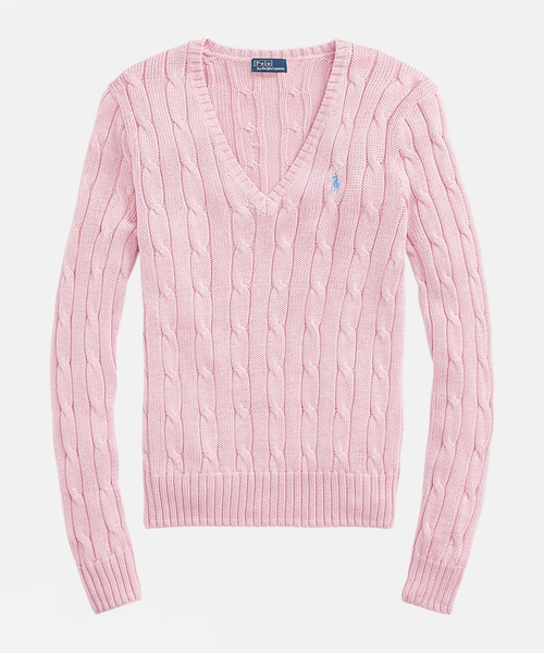 Пуловер с вязкой в виде косички