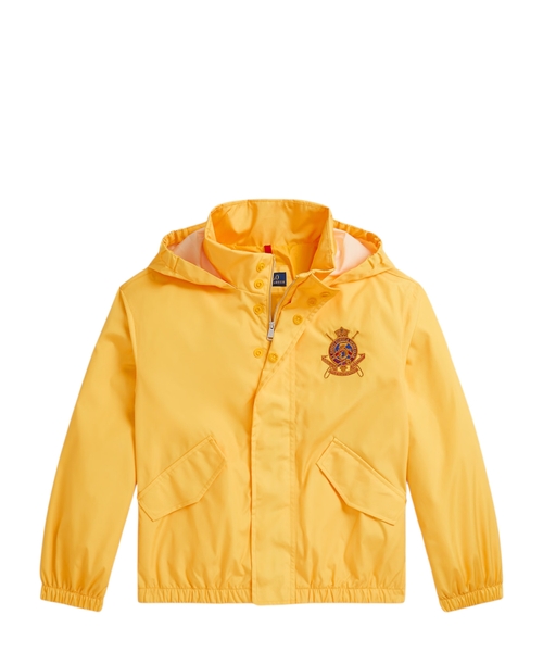 Equestrian-print hooded jacket