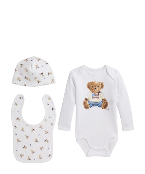 Polo Bear cotton 3-piece gift set