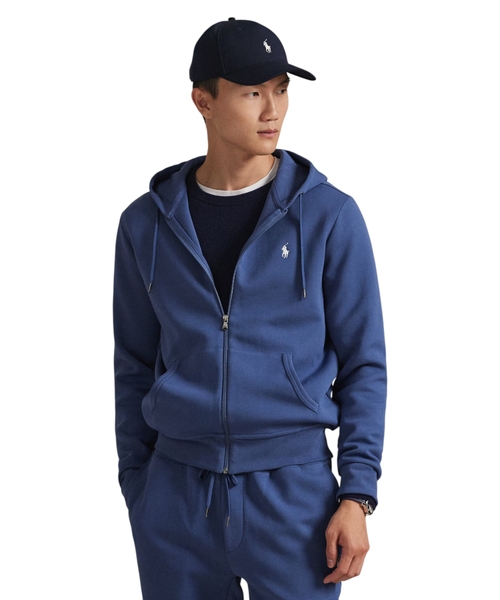 Double-knit full-zip hoodie
