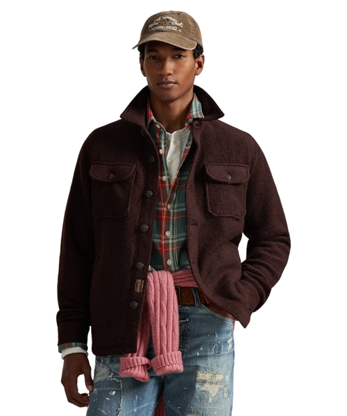Wool-blend overshirt