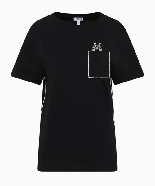 Düz biçimli pambıq T-shirt