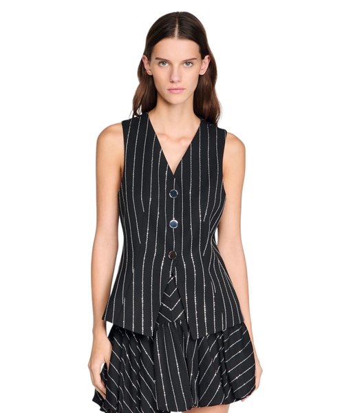 Жилет с пайетками