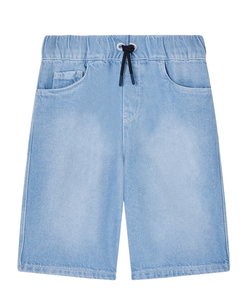 Denim shorts with logo