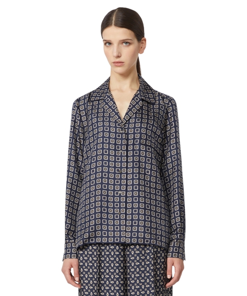 Printed silk shirt