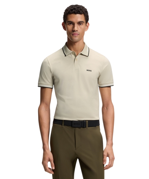Stretch-cotton slim-fit polo shirt with logo