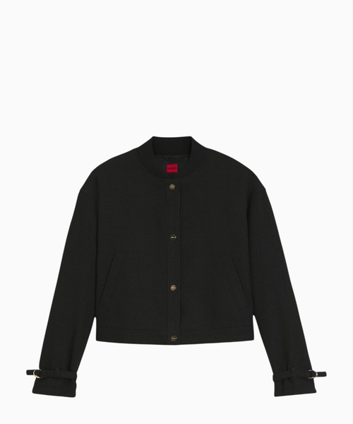 Oversized-fit jacket in bouclé fabric