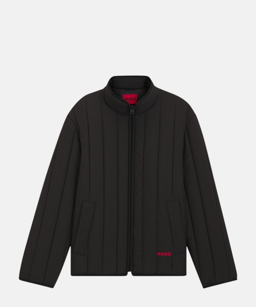 Quilted jacket with logo detail