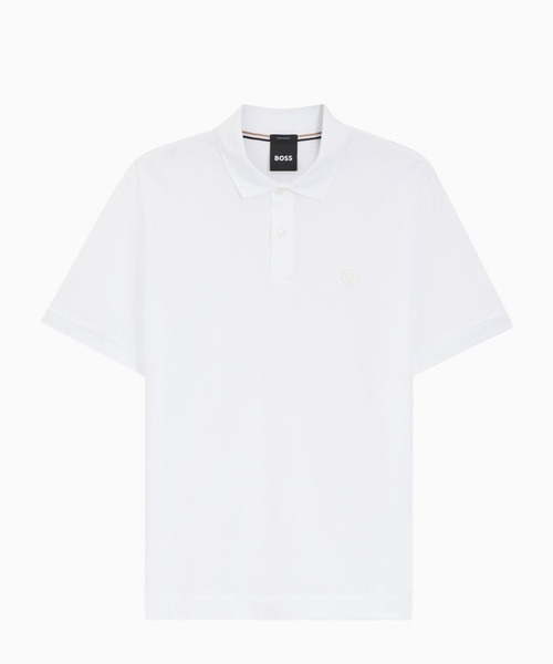 Cotton-piqué polo shirt with Double B monogram