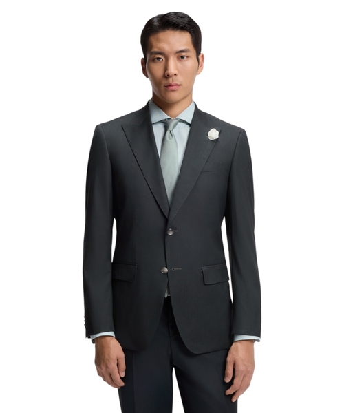 Melange slim-fit jacket in a wool blend