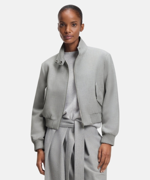 Куртка прямого кроя из эластичного твила