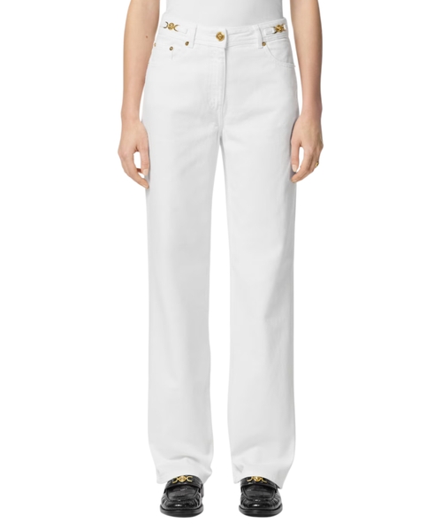 Düz biçimli denim şalvar