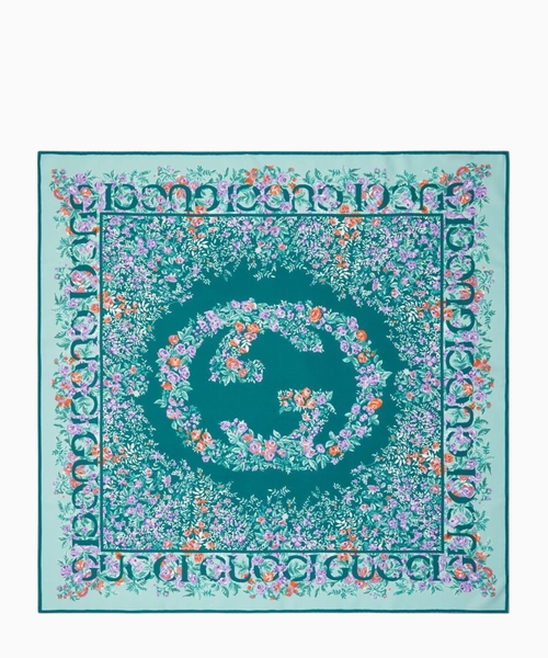 Printed silk twill carré