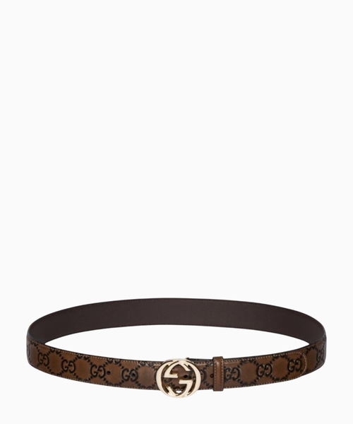Belt with Interlocking G buckle