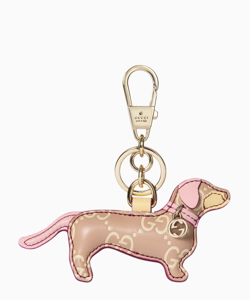 Dog-shaped bag charm