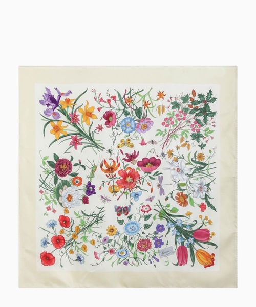 Printed silk twill carré