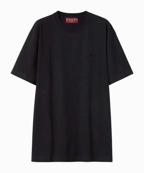 Cotton jersey T-shirt with embroidery