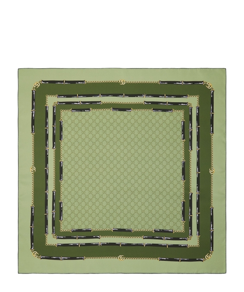 Printed GG silk jacquard carré