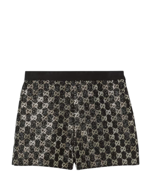 GG embroidered wool shorts