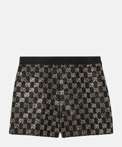 GG embroidered wool shorts
