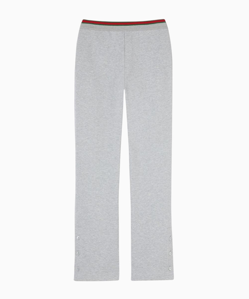 Cotton jersey leisure trousers with Web