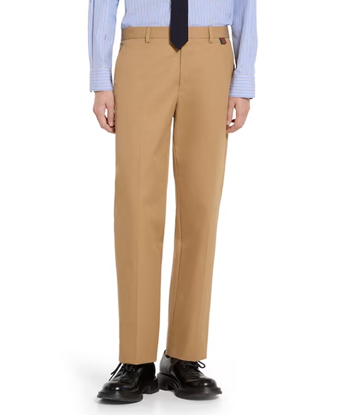 Cotton twill pants with Web detail